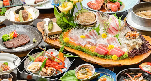 【選べる一品】房州伊勢海老orアワビ!自慢の高級食材を基本会席に追加!(夕朝食・お部屋食)
