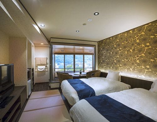 【プレミアツイン展望風呂付客室（禁煙）】