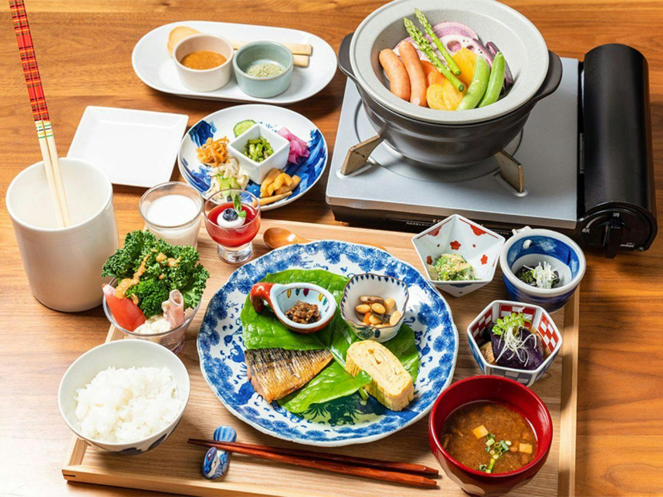【地鶏と季節野菜の豆乳鍋プラン】群馬の新鮮野菜を様々な調理法で｜健康志向の方におすすめ＜1泊2食＞