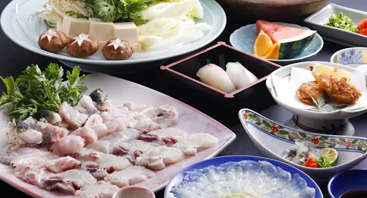 冬の味覚を堪能あれ!<淡路島3年とらふぐ>フルコース全8品(ふぐ唐揚付き)