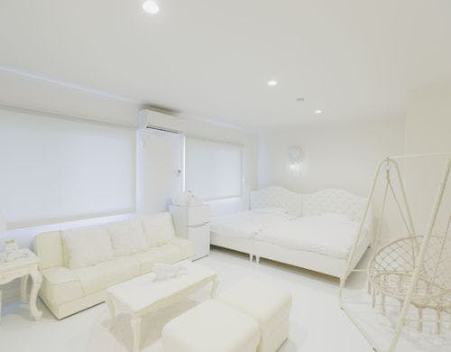 お部屋の３６０度どこを見渡しても白・白