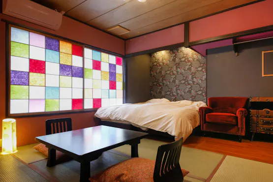 大正ロマンをテーマにしたベッドルーム