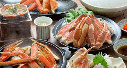 【冬の当館人気No.1】特選カニフルコースでカニ料理を堪能~カニを2人で3.5杯~<全館禁煙>