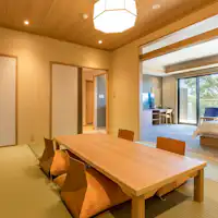 ห้องพักพร้อมน้ำพุร้อนกลางแจ้ง 【ป่าและทะเล】 ห้องสไตล์ญี่ปุ่นและตะวันตก