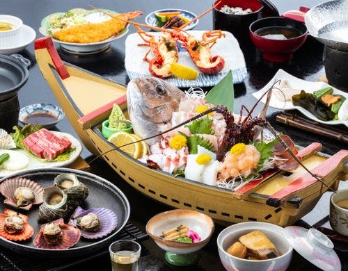 【伊勢海老姿焼き&豪華舟盛り会席】夏献立
