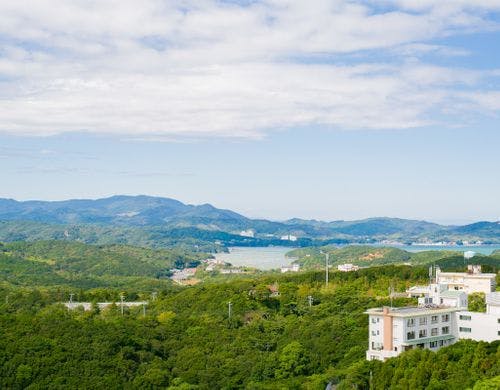 ホテルから絶景