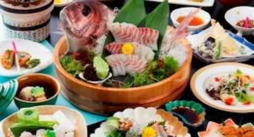 【食事処で楽しむ!夏季限定】淡路産はも鍋と鯛の活造会席