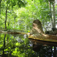 ออนเซ็นกลางแจ้งท่ามกลางธรรมชาติสีเขียวสด