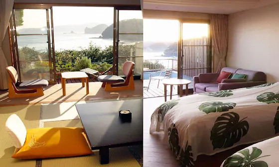 Kamar gaya Jepang 8 tatami atau kamar gaya Barat 15 meter persegi.