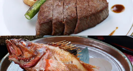 ~ボリューム満点~和牛ステーキ×キンキ丸ごと1尾!豪華食材と郷土料理満載の贅尽くし~【2食付】