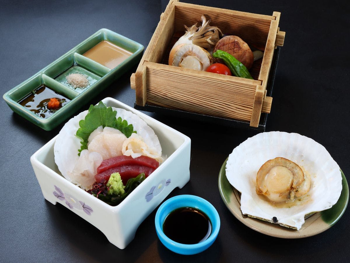 ■ご夕食一例／ほたて料理3種