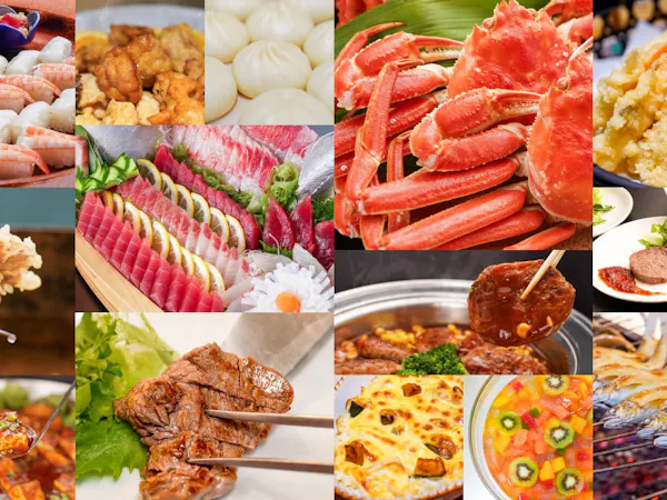 【人気№1】カニ食べ放題&和洋中50種|ライブキッチンで出来立て満喫