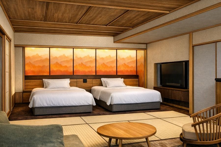 다다미 7.5조+거실+트윈룸.