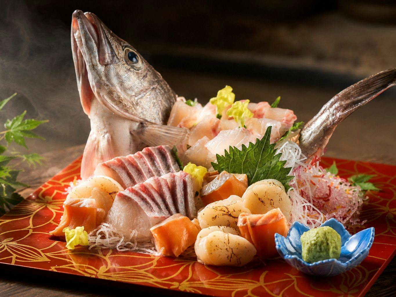 【限定SALE｜4400円OFF】1日3組限定｜炭火和牛ステーキ×旬魚の姿造り「創る会席」飲み放題付