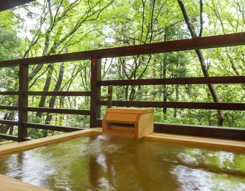 【檜温泉露天風呂付き和洋室】