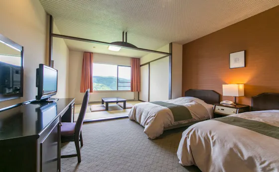 【ห้องสไตล์ญี่ปุ่นและตะวันตก】40㎡・รองรับสูงสุด 5 ท่าน