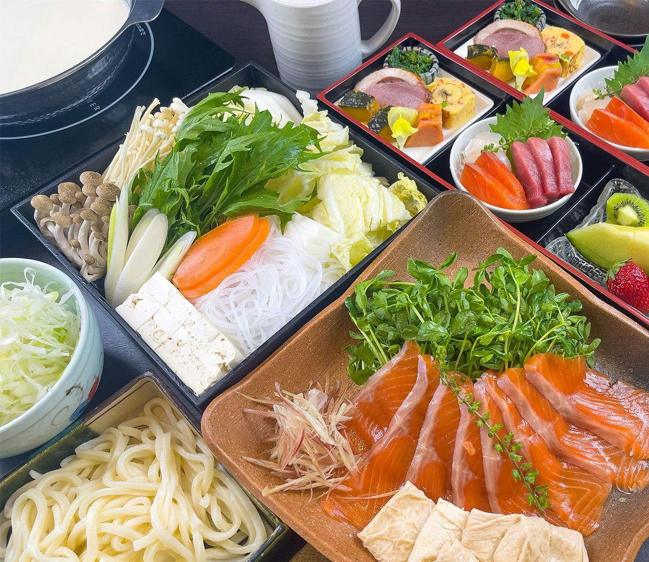 那須の食材を贅沢にお届け！2食付【豆乳しゃぶしゃぶ】