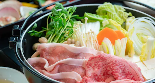 那須の食材を贅沢にお届け!2食付【那須和牛サーロインと那須郡司豚のすきやき】