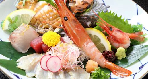 【旬彩の輝き Special会席】夕食はお造りアップグレード×のどぐろ塩焼き付き<四季会席【竹】>