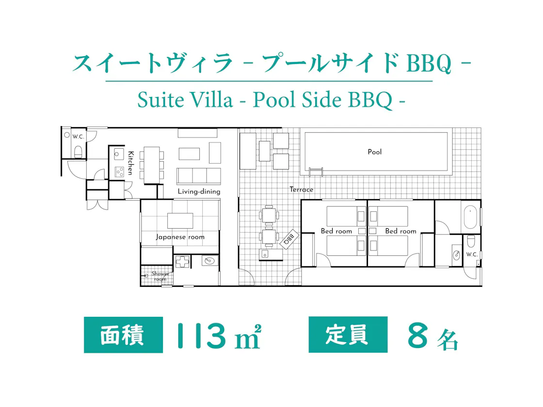 スイートヴィラ -プールサイドBBQ-