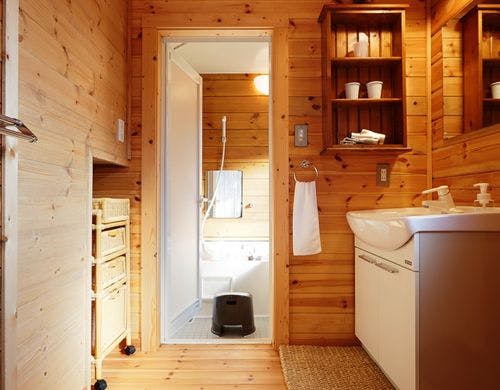 スタンダードログハウス 洗面一例