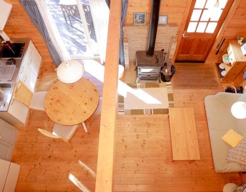 スタンダードログハウス　リビング一例