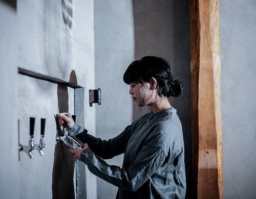 オプションで樽ビールを注文できます。