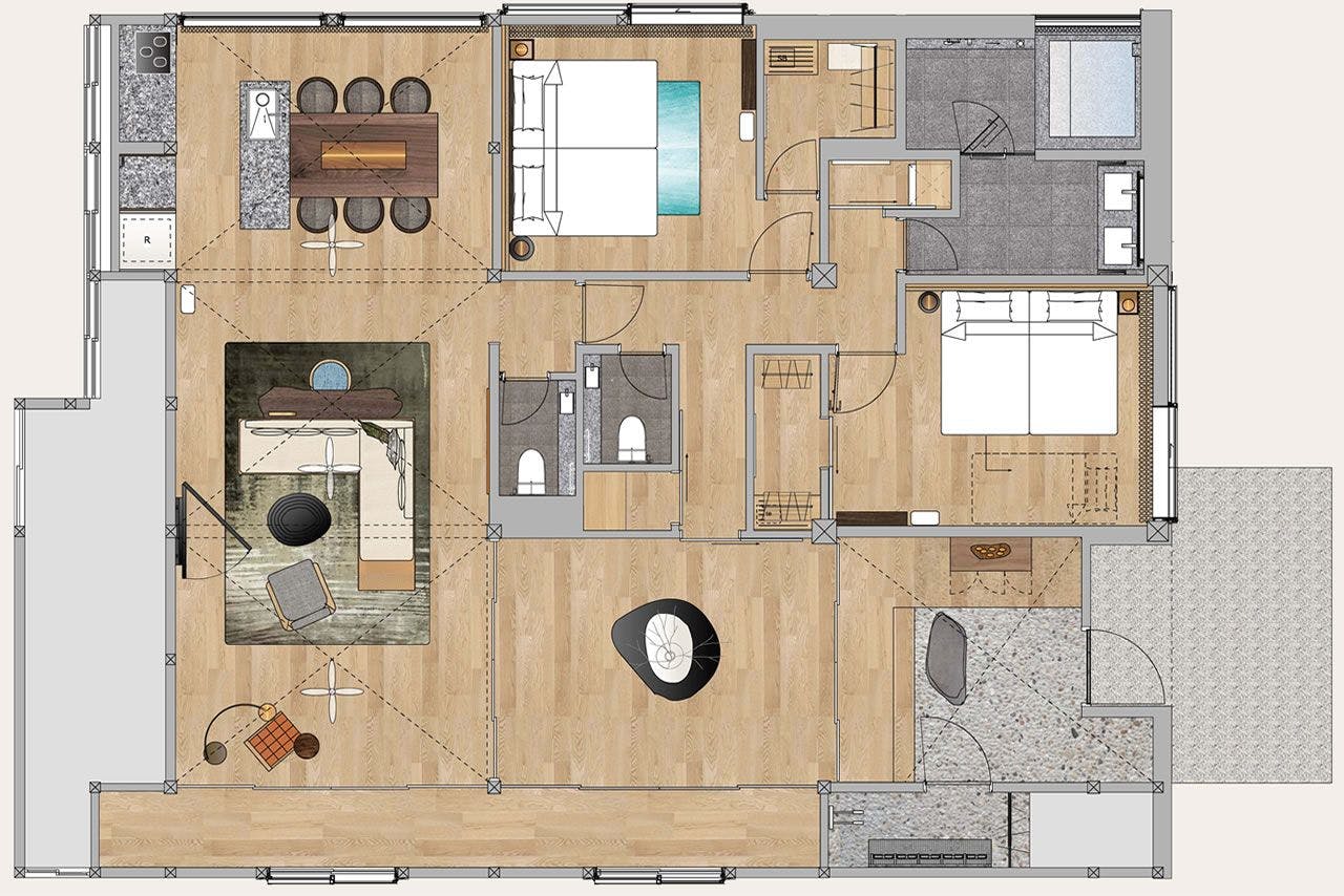 建物の見取り図です
