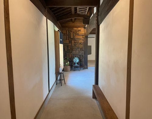 古民家建設時の廃材を利用