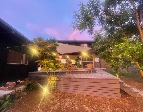 ウッドデッキがあります