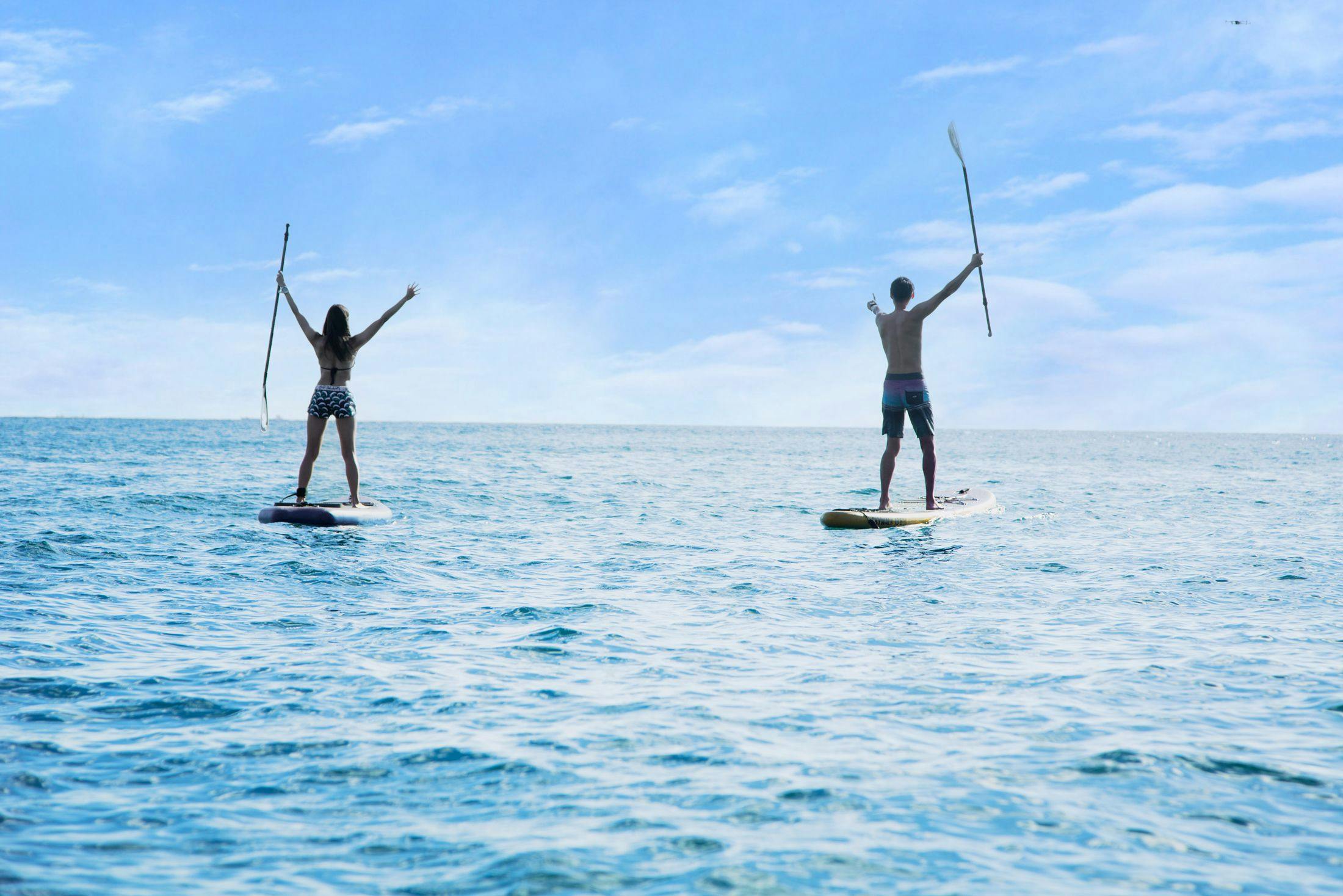 เล่นน้ำทะเล SUP