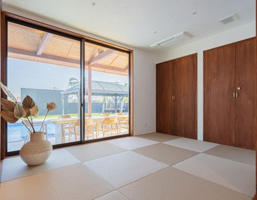 1階の和室は、布団3組ご用意しております。