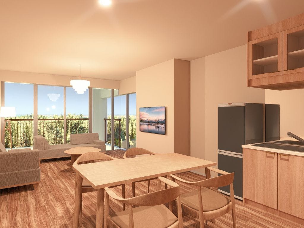 นี่คือภาพตัวอย่างของห้องพักหลังการปรับปรุงใหม่