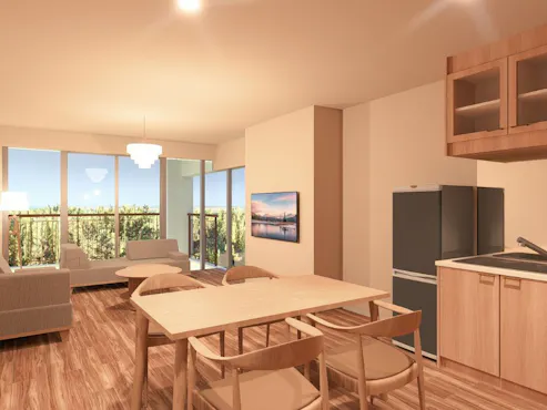 นี่คือภาพตัวอย่างของห้องพักหลังการปรับปรุงใหม่