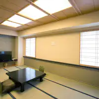 Kamar bergaya Jepang seluas 12 tatami.