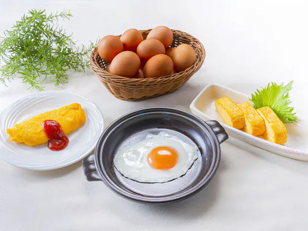 【ベーシック】梅田駅まで2駅!アツアツのたまご料理と日替わりのおにぎりを楽しもう!<朝食付>