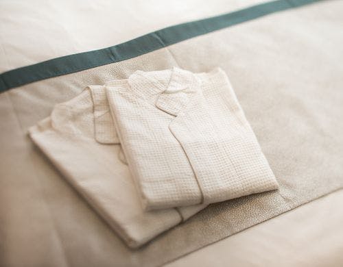 着心地の良いワッフル地ナイトウェア
