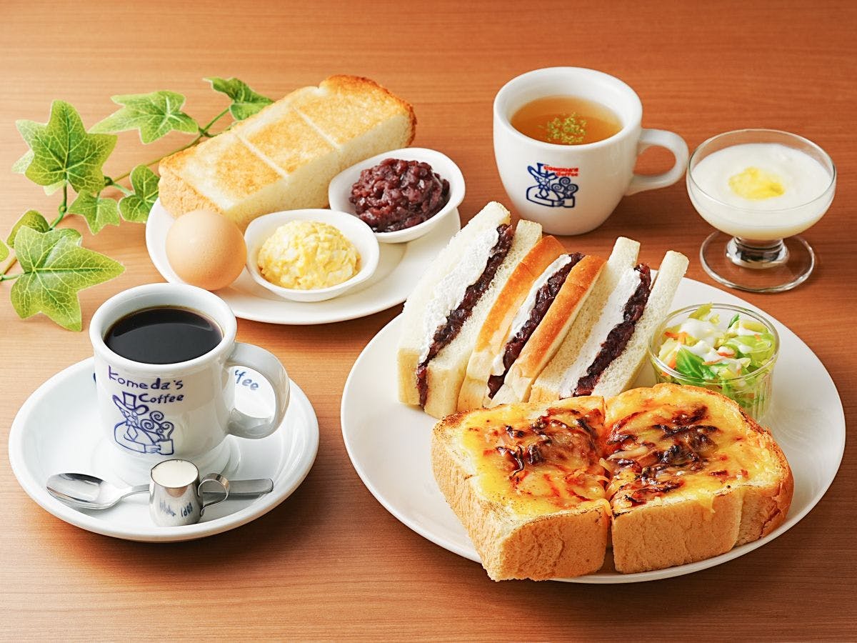 【Eksklusif untuk tamu akomodasi】Sarapan pilihan di Komeda Coffee