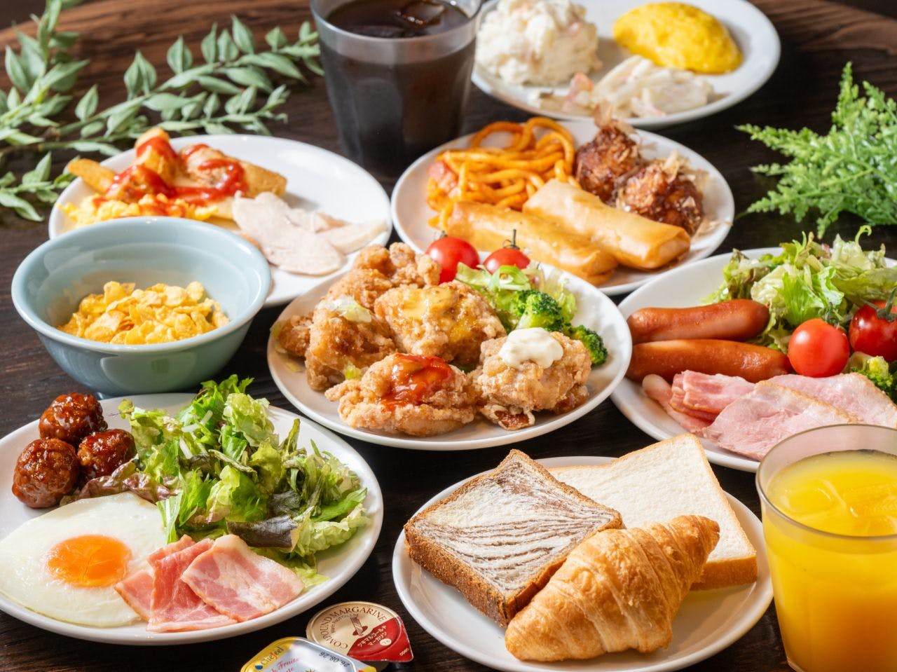 ตัวอย่างการจัดจานบุฟเฟ่ต์อาหารเช้า