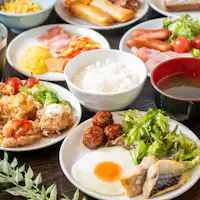 朝食ビュッフェ 盛り付け例