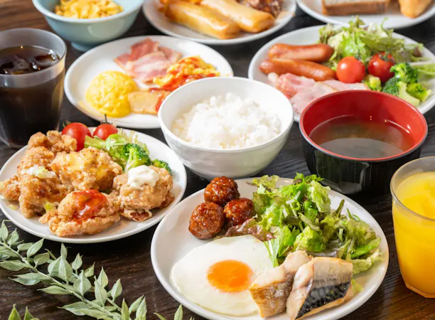 朝食ビュッフェ 盛り付け例