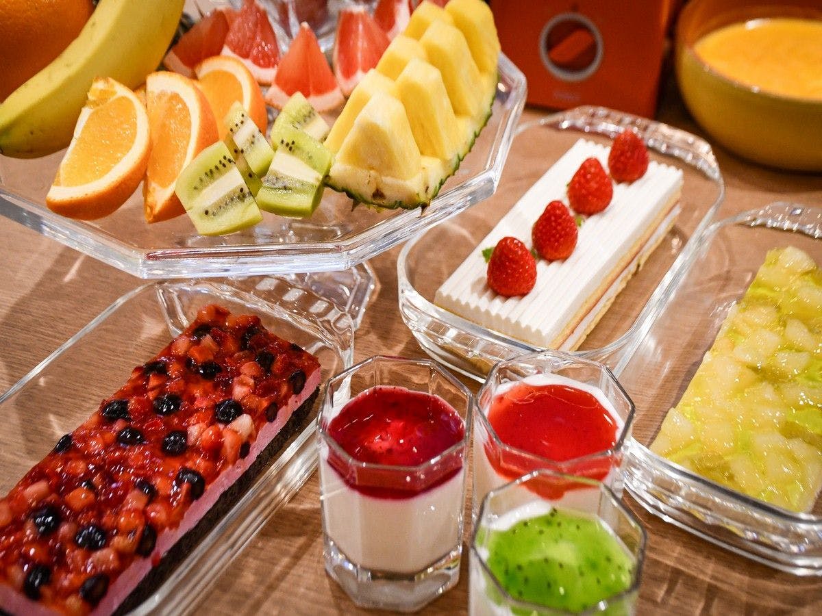 บุฟเฟ่ต์อาหารเช้าที่ Edelweiss