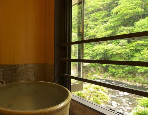 半露天風呂（信楽焼造り）