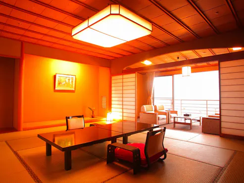 ห้องพักอัปเกรด Tenyuu ในอาคารใหม่พร้อมวิวทะเลที่สวยงาม
