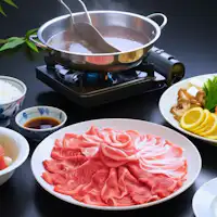 ชาบูชาบูเนื้อวัวยามากาตะและหมูโยเนซาวะ (สำหรับ 4 ท่าน)