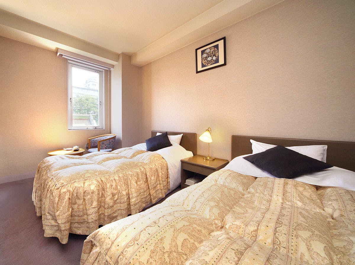 【ห้ามสูบบุหรี่】ห้องพักแบบเตียงคู่สไตล์ตะวันตก