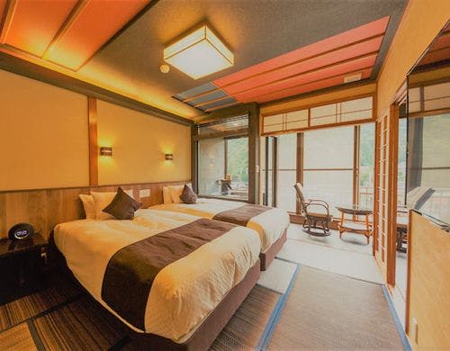 【半露天風呂付】和モダンデザイン8帖