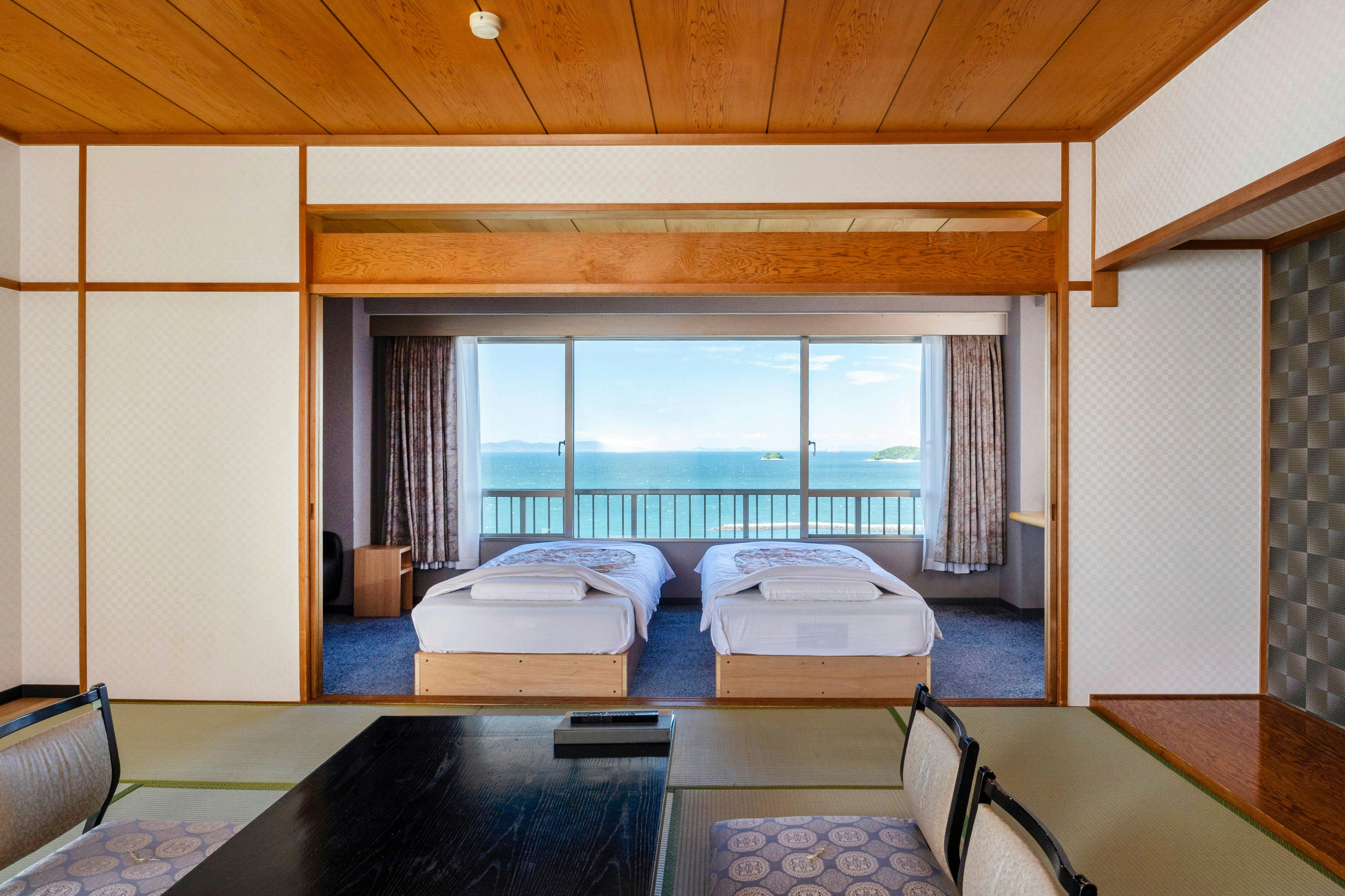 【Kamar bergaya Jepang-Barat (30 m²)】Pemandangan laut/Kamar mandi & toilet tersedia