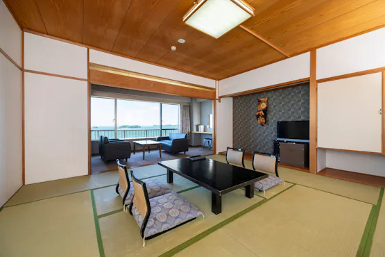 【Kamar bergaya Jepang-Barat (30 m²)】Pemandangan laut / Kamar mandi & toilet dalam kamar