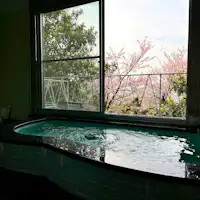 櫻花季節的浴室景觀絕佳♪